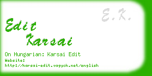 edit karsai business card